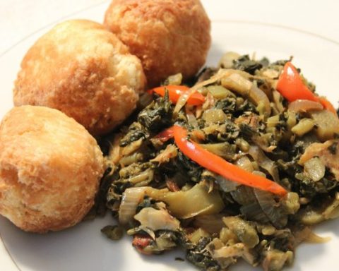 Callaloo, Dumplings and Saltfish