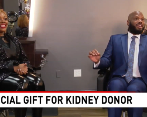 Mentee receives salon gift from mentor after donating kidney to him