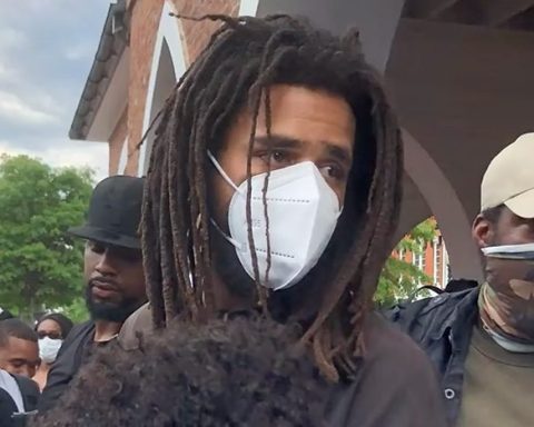 J. Cole joins George Floyd's protest