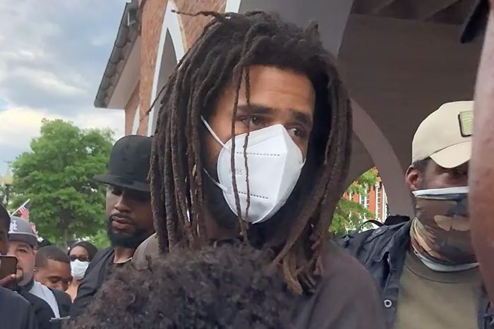 J. Cole joins George Floyd's protest