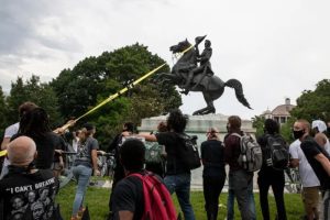 Donald Trump Threatens Racist Statue-Topplers 